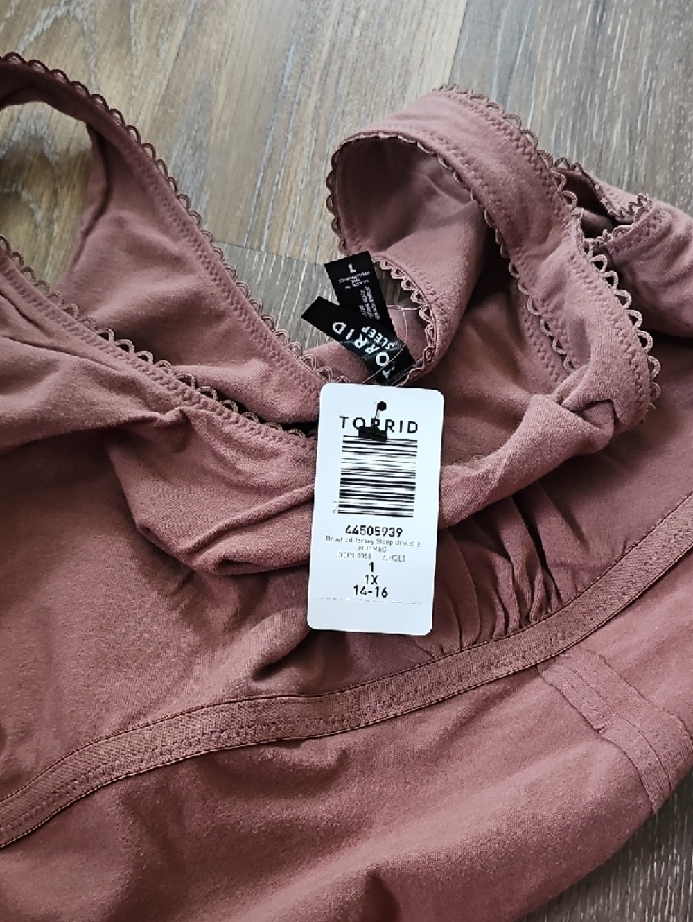 torrid Dusty Mauve Wireless Cotton Bralette - Picture 2 of 5